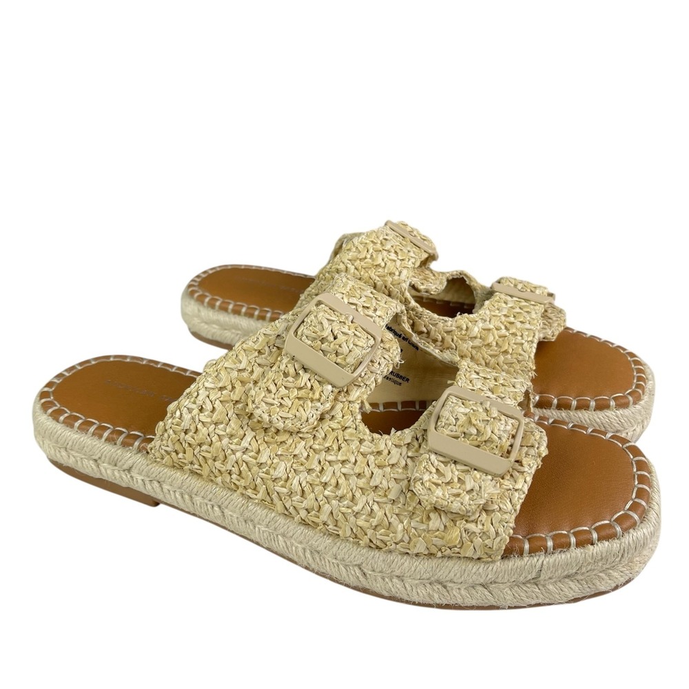 American Eagle Women's Slide Sandals Size 9 Woven Espadrille Flats Open Toe